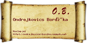 Ondrejkovics Boróka névjegykártya